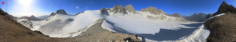       circular panorama from the cairn on the Bodomiston pass