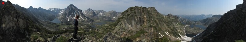 круговая панорама с горки над перевалом