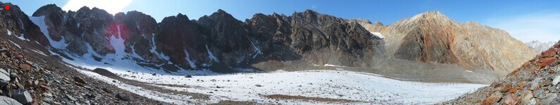 панорама ледника Мицкевича