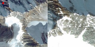 схема горы Победа на космоснимке