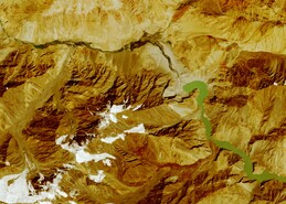 Sentinel 2023-08-07, максимальный уровень лета 2023. Примерно в это время сделан снимок ESRI