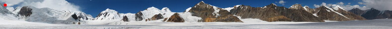 панорама ледника Грум-Гржимайло
