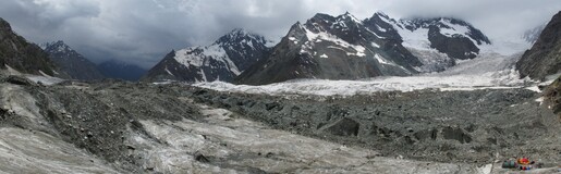 панорама ледника РГО от места стоянки