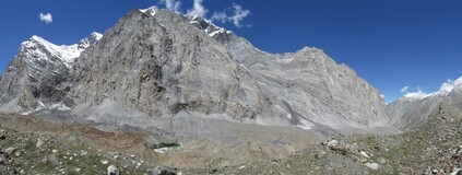 панорама левого борта долины, конец ледника Аюджилга