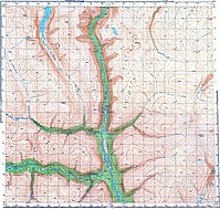 92. Карта нижнего участка реки Б. Хонна-Макит и верха реки Аян