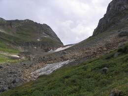 Вид из долины Мал.Сигача на перевал к Ср.Киште