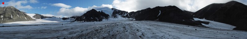 панорама ледника Палатка