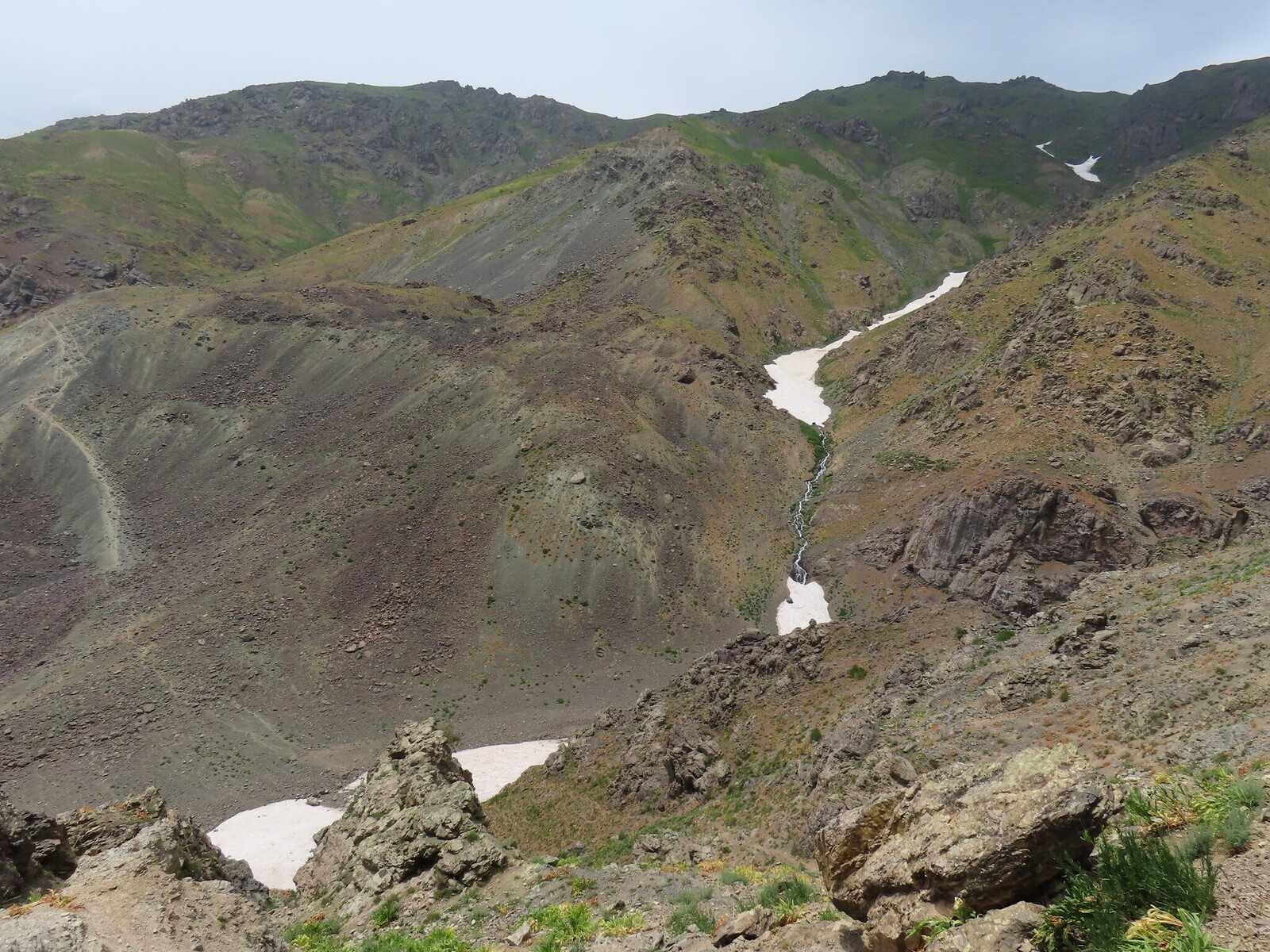       going down to snow patches in the Oldjar river valley