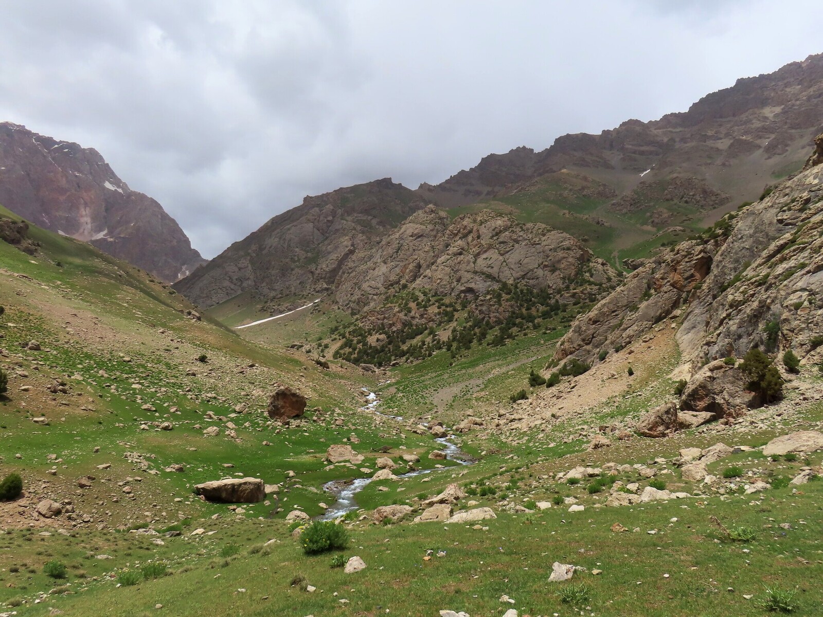    ,   . Dukdon river above the canyon, way to Obzorny pass