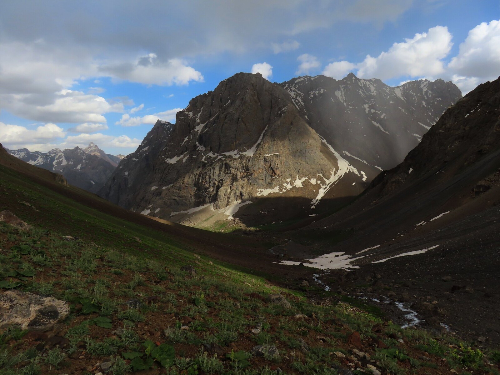       view from the camping place down the valley