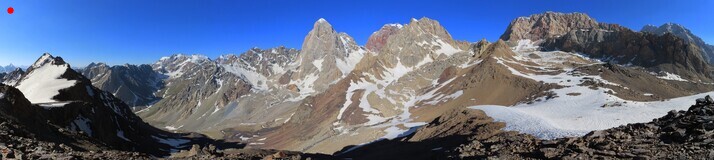 панорама с вершины на запад panorama from the summit to the west