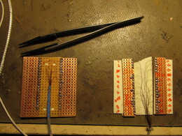 Soldering wires on both sides (right PCB is used only for sorting wires)