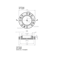 cell flange, drawing for workshop DXF(cell_flange)