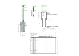 feedthrough (room-temperature V1 and V2, 4K), amplifier holder plate DXF(feedthrough)