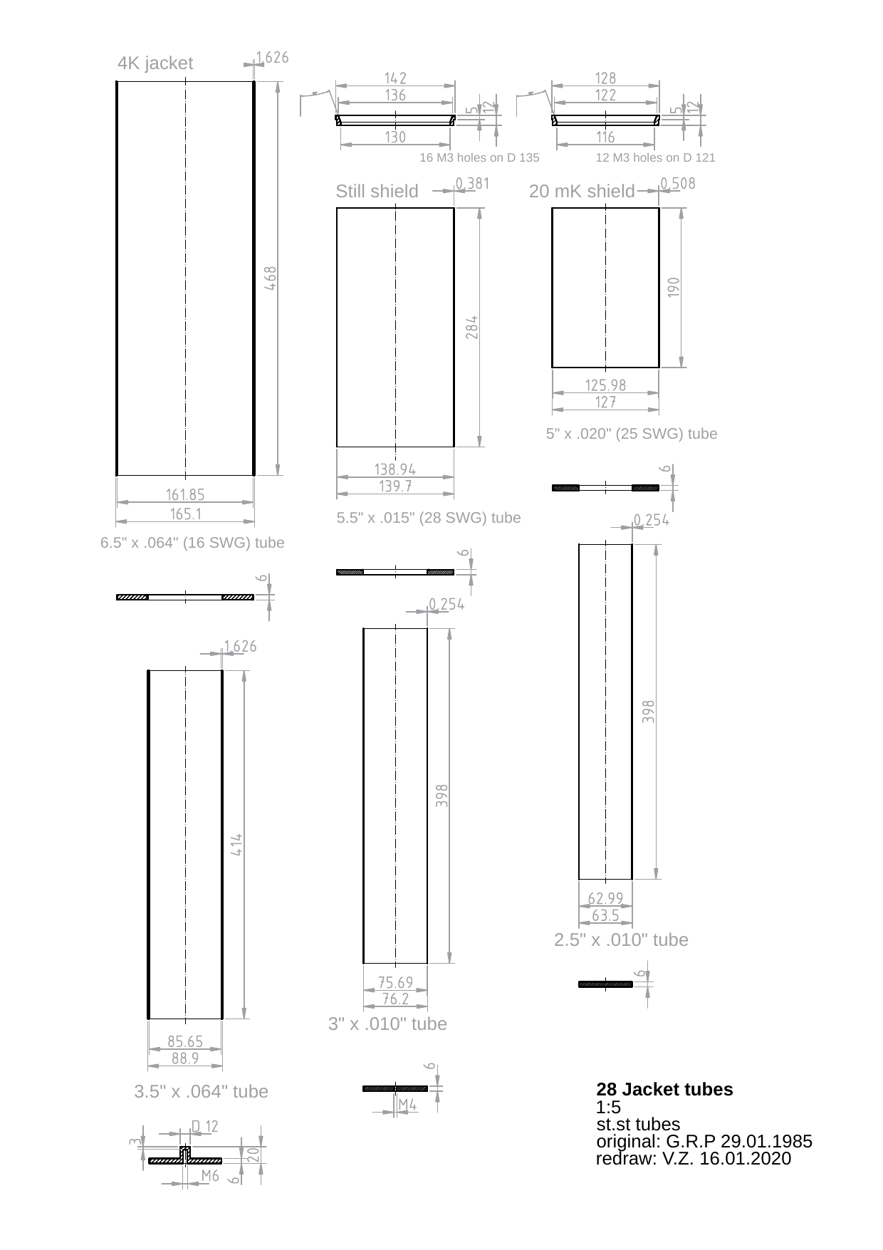 Vacuum can and radiation shields DXF(tubes)