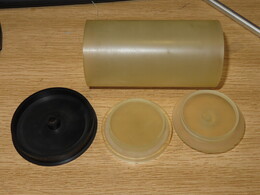 Araldite parts for the outer cell and GRP cover for 20mK shield (made in university workshop)