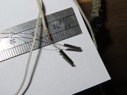 welded connecton of compensation coil wires (NbTi in coper matrix - NbTi in CuNi matrix)