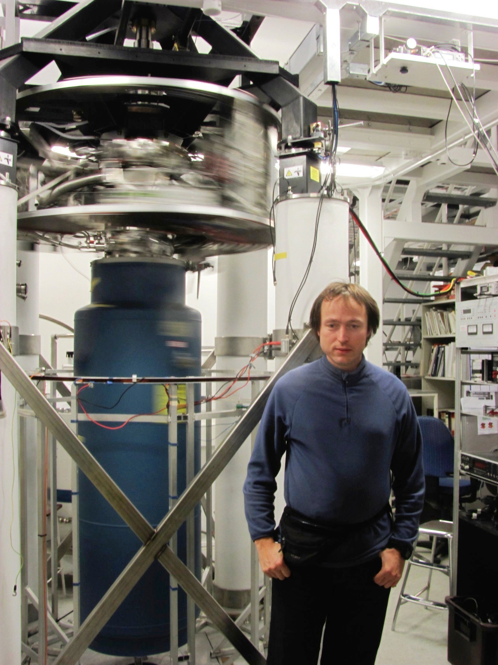 Near the rotating cryostat (October 2012)