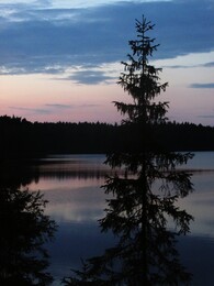 закат на Liesjärvi