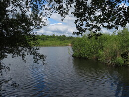 озера и болота у канала перед входом в город Виган и воссоединением с Leeds and Liverpool canal
