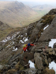 ascent from Rossett Pike to Esk Pike